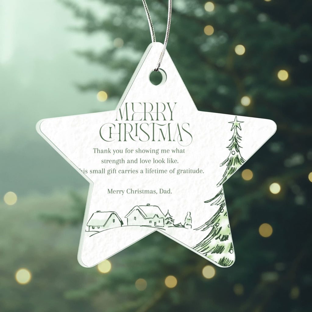 To My Dad — Acrylic Star Christmas Ornament | Heartfelt Holiday Gift for Father