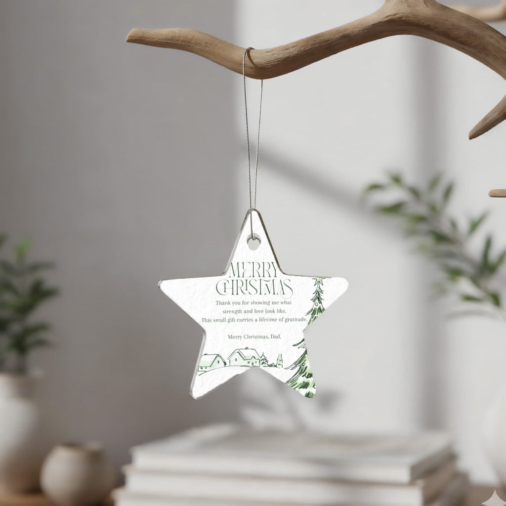 To My Dad — Acrylic Star Christmas Ornament | Heartfelt Holiday Gift for Father