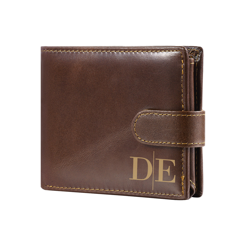 Custom Engraved Men's Wallet – Personalized Leather Bifold with RFID Blocking